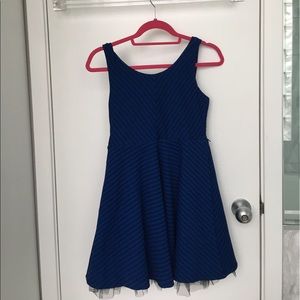 Blue, frilly dress