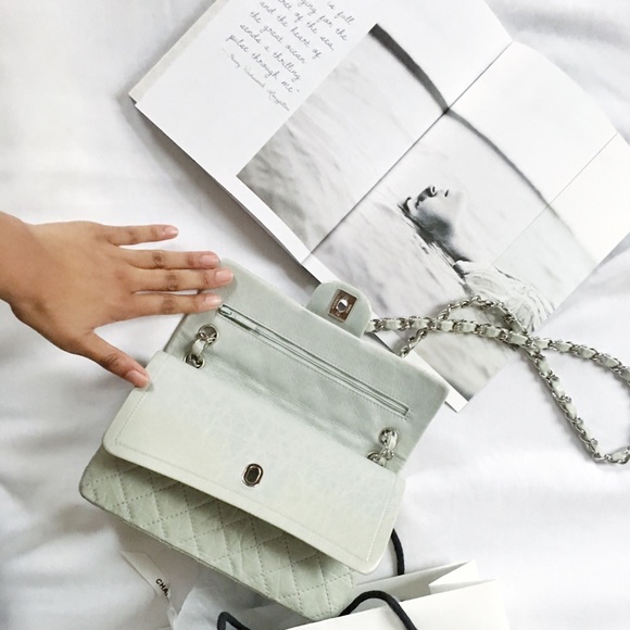 2xHP🌸 RARE Chanel Aged Calfskin Med. Double Flap - Picture 3 of 8