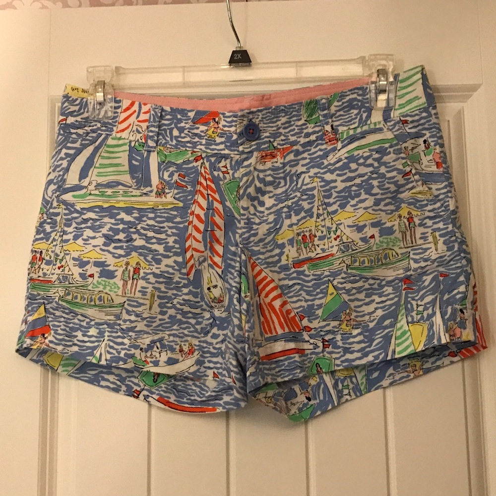 Lilly Pulitzer Get Nauti Callahan Shorts Sailboats