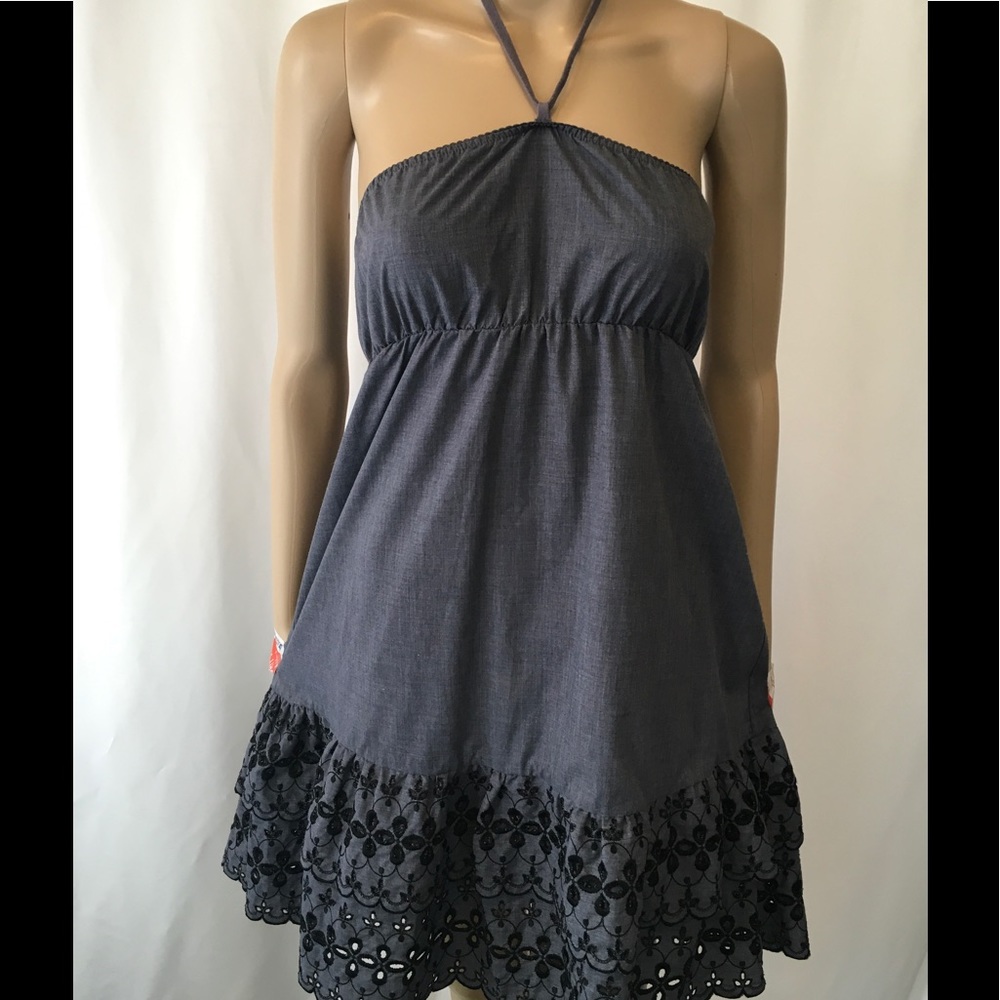 FREE PEOPLE Halter Eyelet Dress