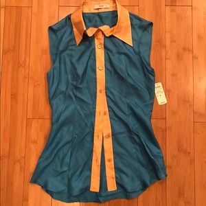 Prada sleeveless silk blouse, size S (38)