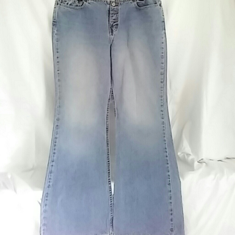 Express Button down hipster flare jeans