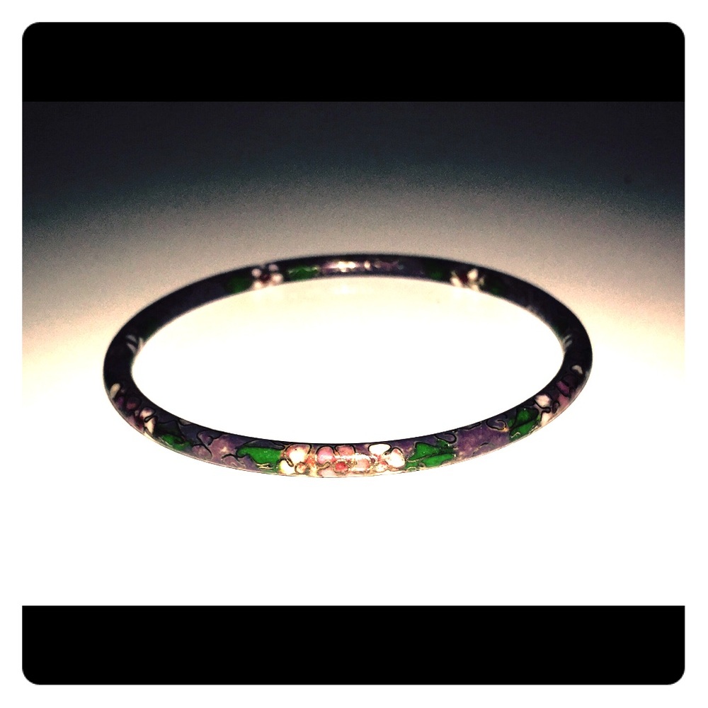 Cloisonné bangle bracelet
