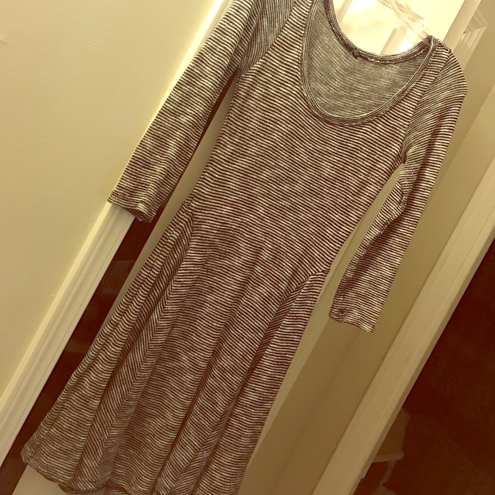 Gray marbled skater dress