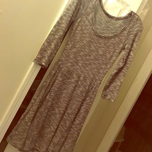 Gray marbled skater dress