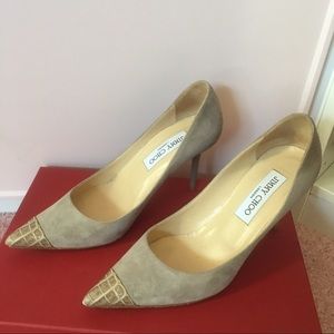 Jimmy choo light grey pumps