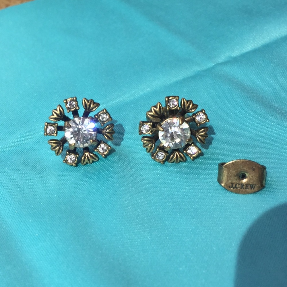 J CREW Crystal Stud Earrings