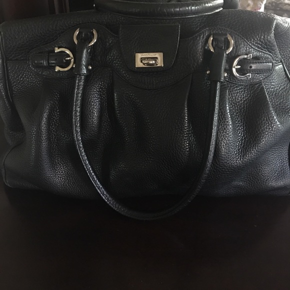 SALVATORE FERRAGAMO LEATHER SHOULDER BAG - Picture 1 of 2