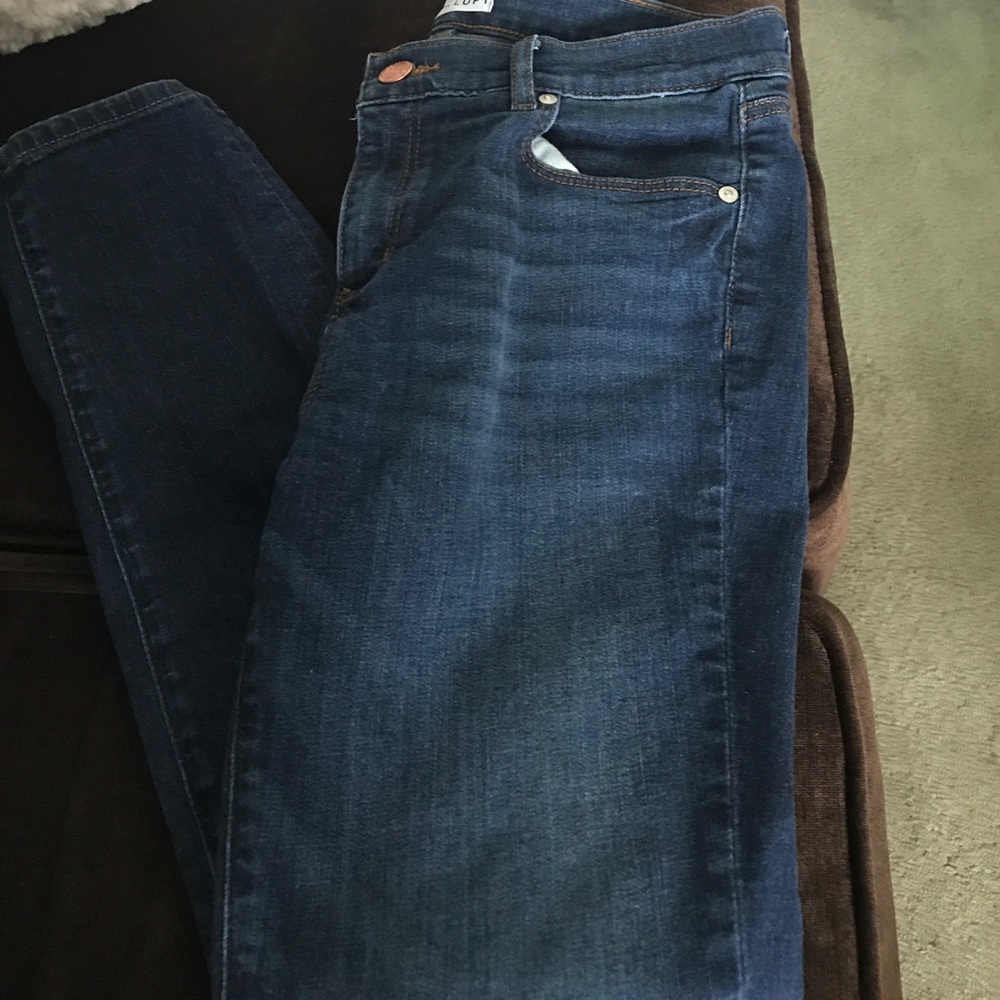Loft Curvy Skinny Ankle Jeans