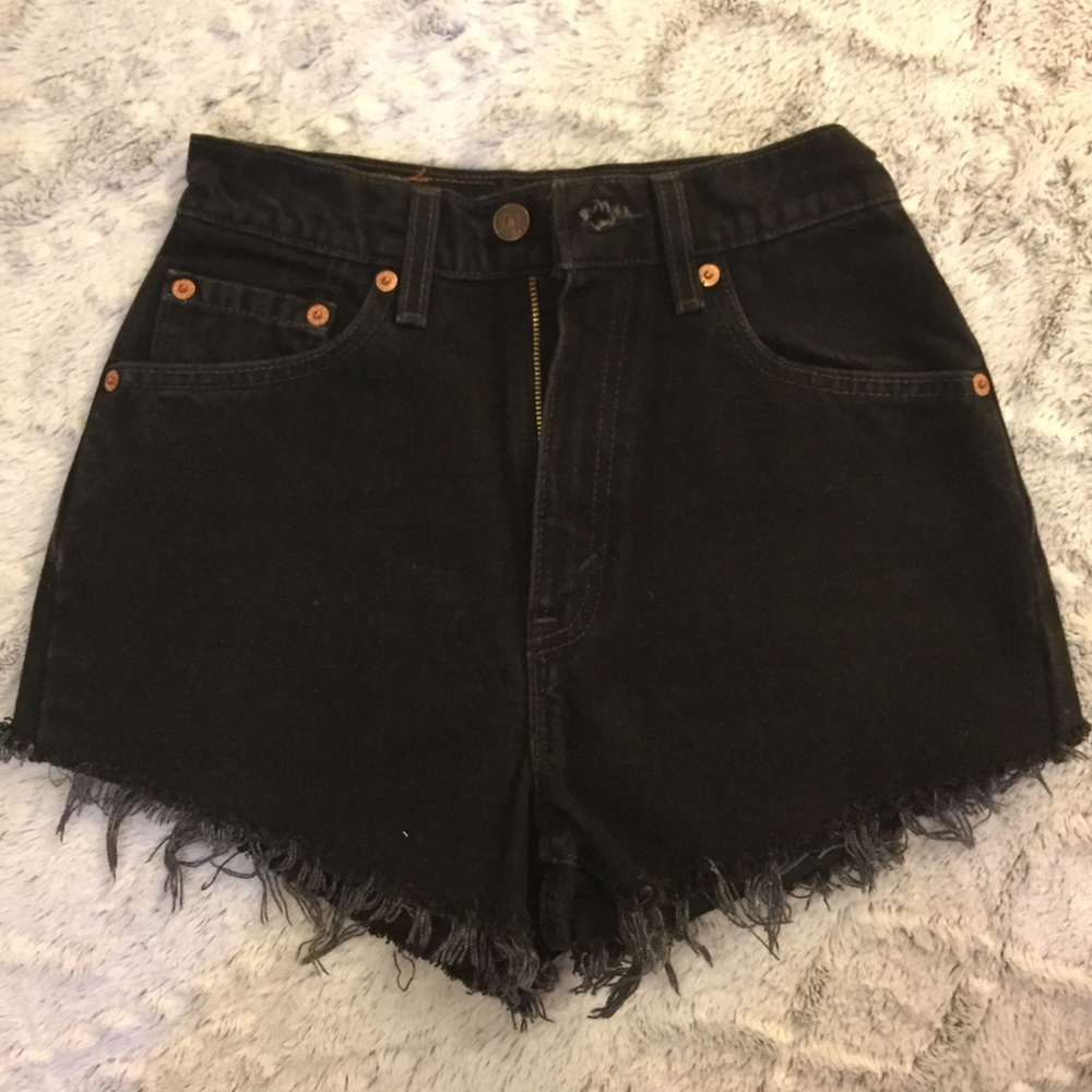 Levi's Black High Waisted Shorts