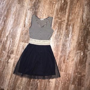 Navy and Cream Speechless Dress