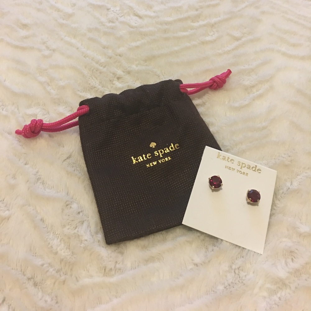 Kate Spade New York Gumdrop Red Stud Earrings