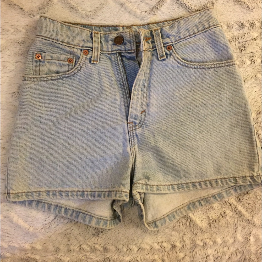 Levi's High Waisted Shorts, light wash
