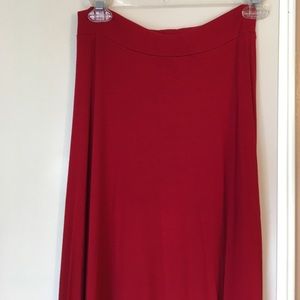 Solid Red Xxs Lularoe maxi skirt