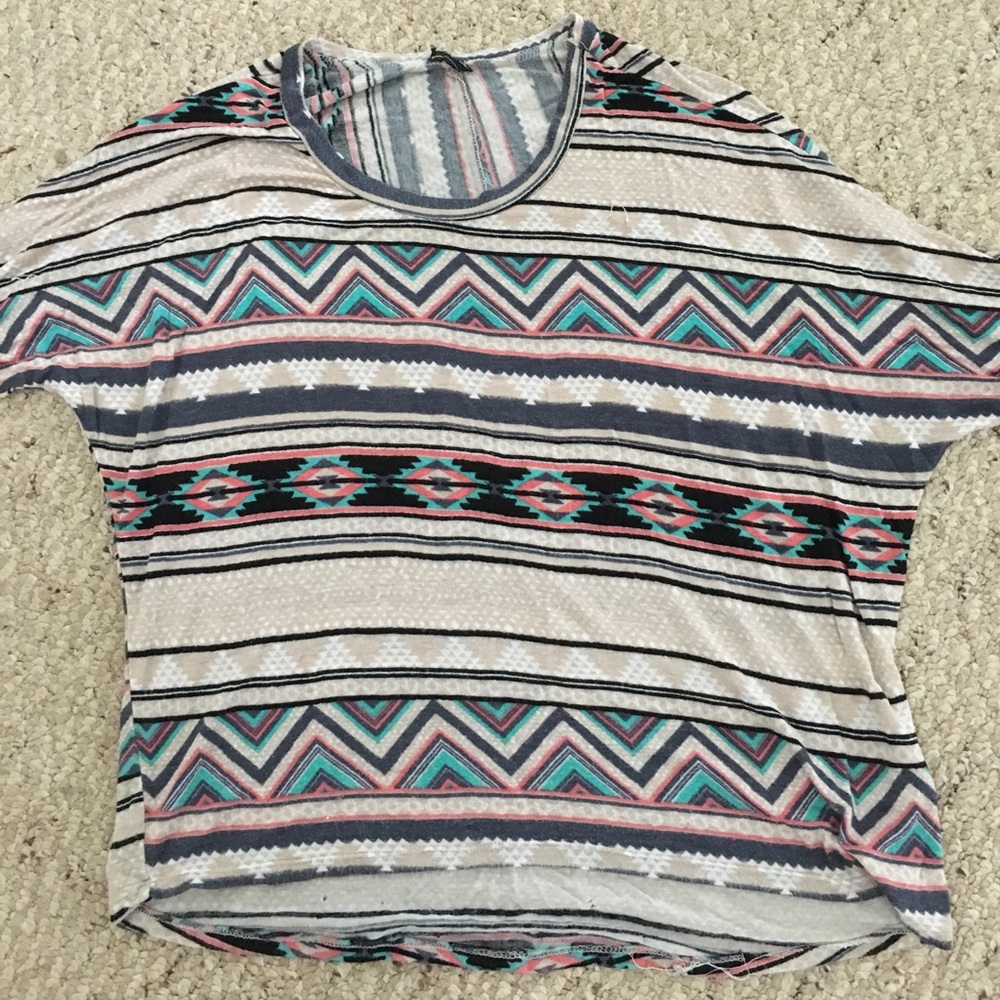 Tribal print half sleeve shirt