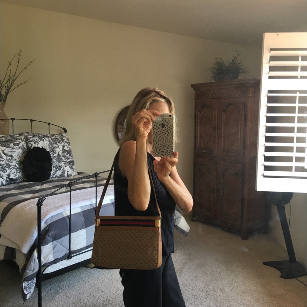Gucci tan and leather bag