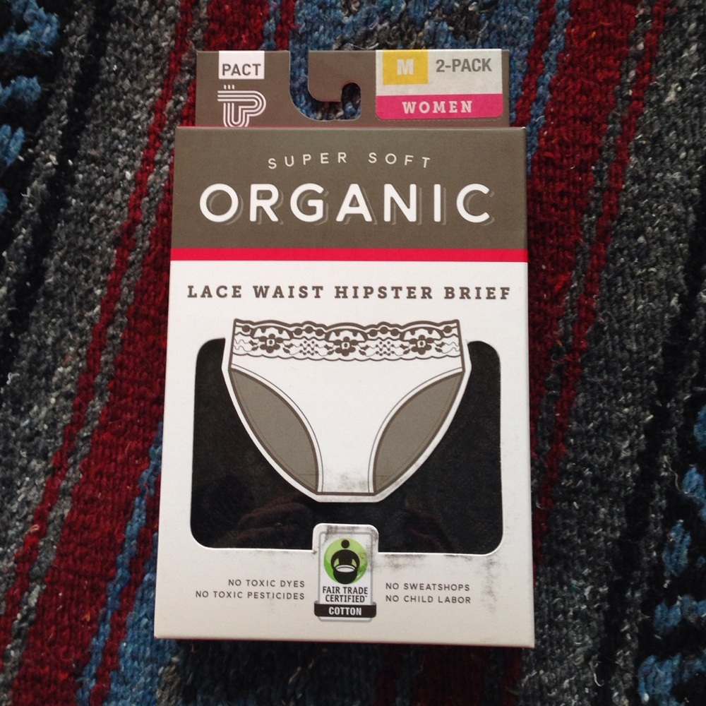 Pact Super Soft Organic lace waist briefs