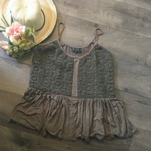 "POL" Distress Dyed Top