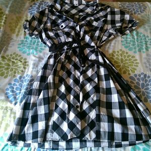 Plaid shirt dress