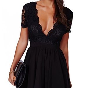 Black lace dress