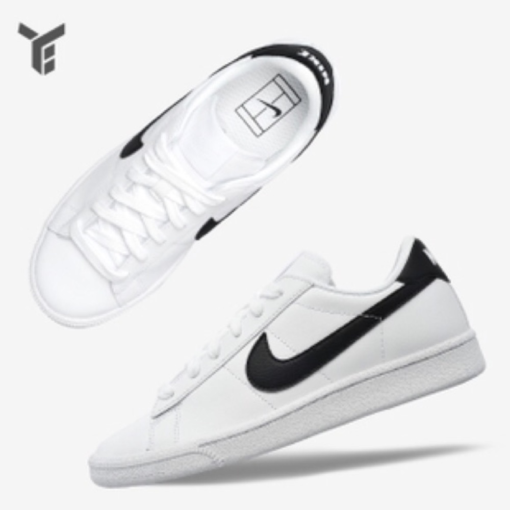 NIKE WOMENS TENNIS CLASSIC SHOES WHITE BLACK NEW - Picture 3 of 4