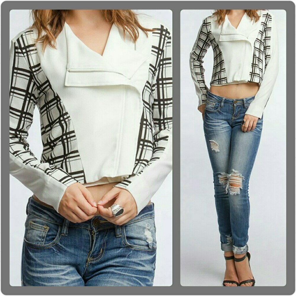 Cropped Moto Jacket