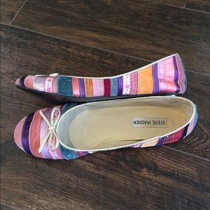 Steve Madden Striped Flats Sz 8