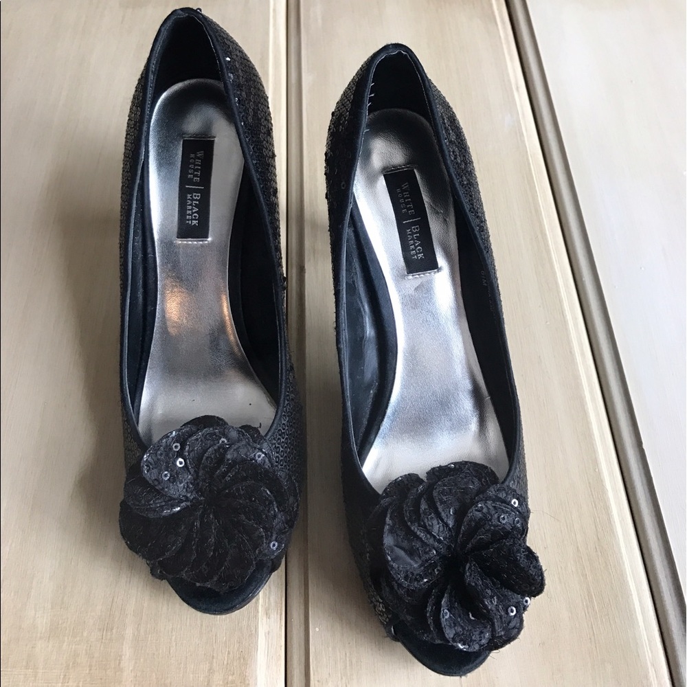 White house black market sequin pumps