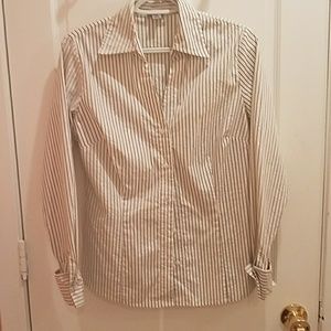 Pinstriped button down with sparkle