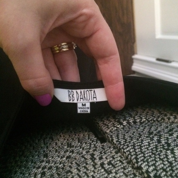 BB Dakota black dress with sheer hemline detail - Picture 8 of 8