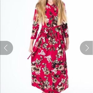 Kids floral maxi with tie