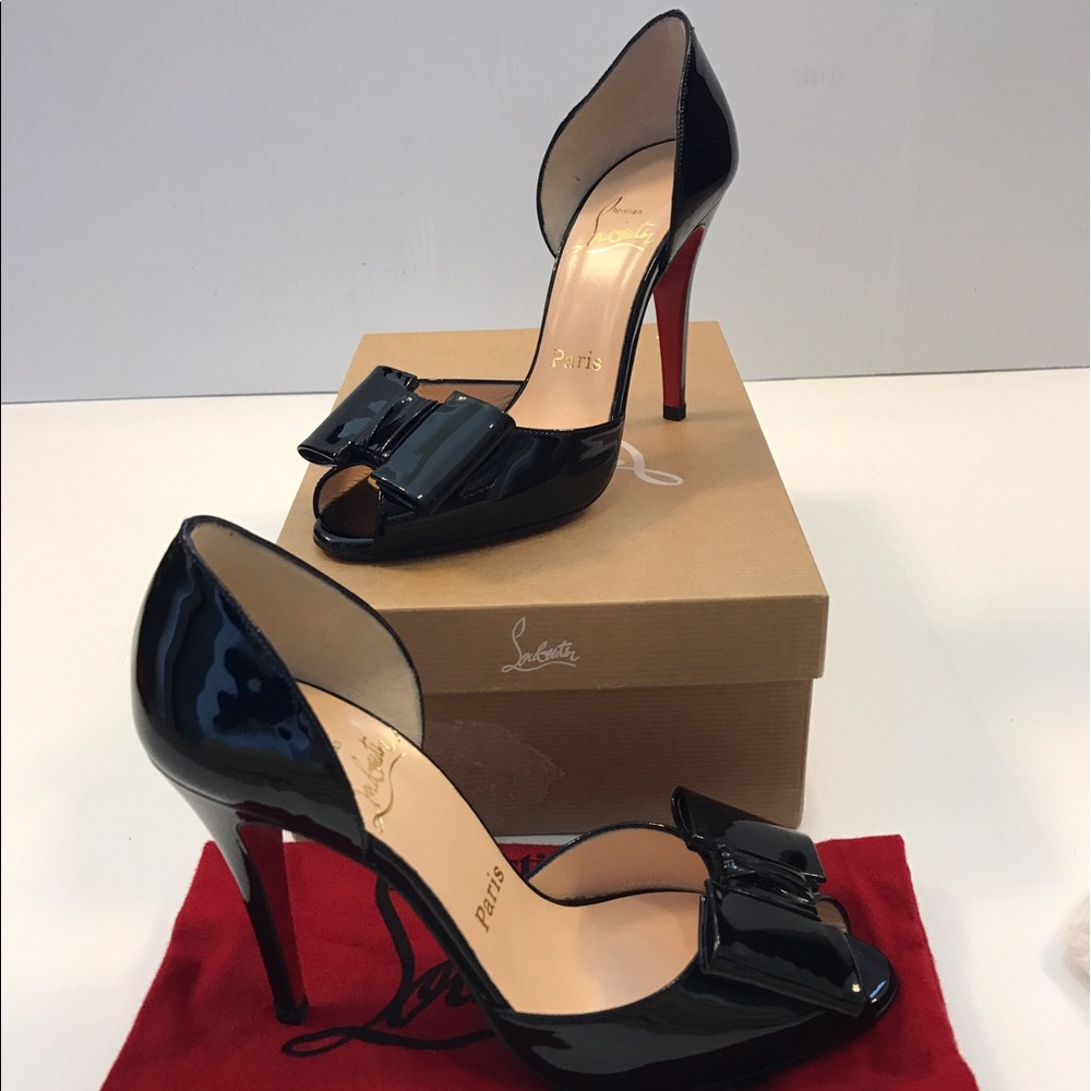Christian Louboutin open toe heel 7.5/37.5 New