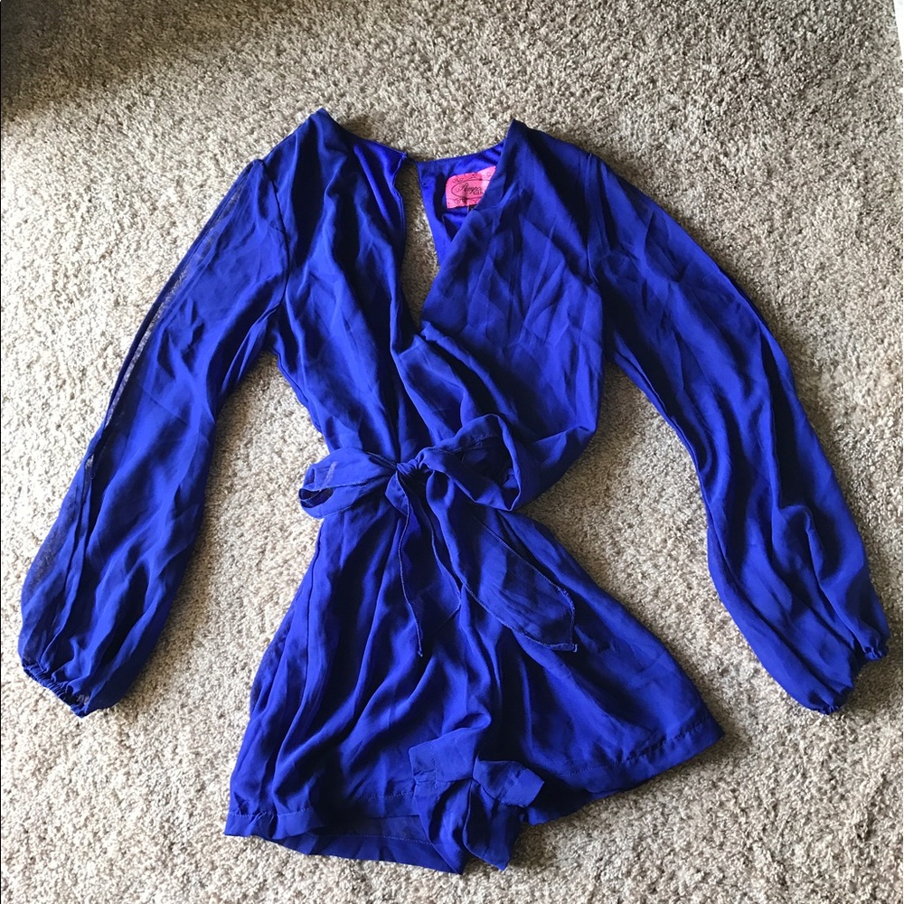 Romper short set with waist belt worn once