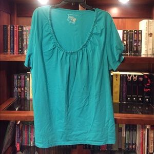 JMS Knot Scrunch Babydoll Neckline Top Size 3X