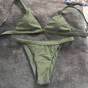 Cupshe Olive Green Bathing Suit