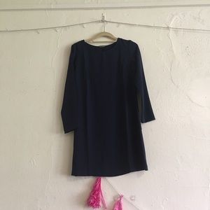 American apparel long sleeve navy mini dress