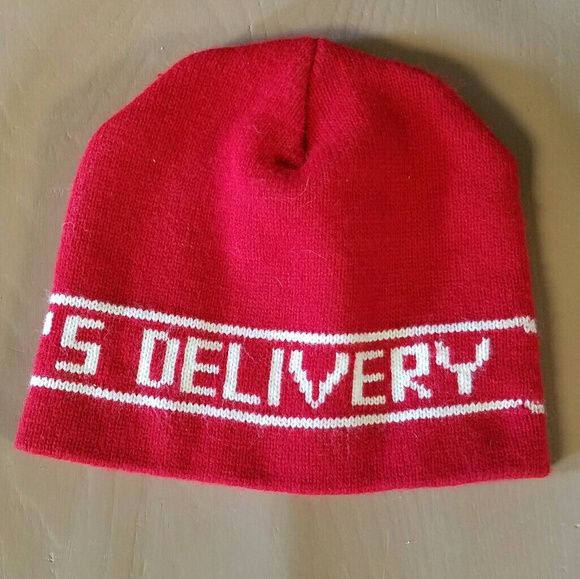 Red Jimmy Johns Delivery Beanie Hat One 