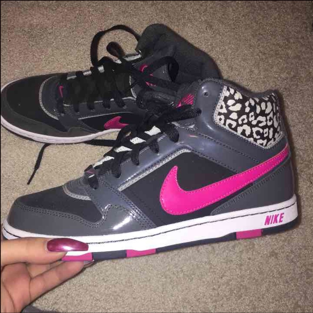 Leopard Nike high tops