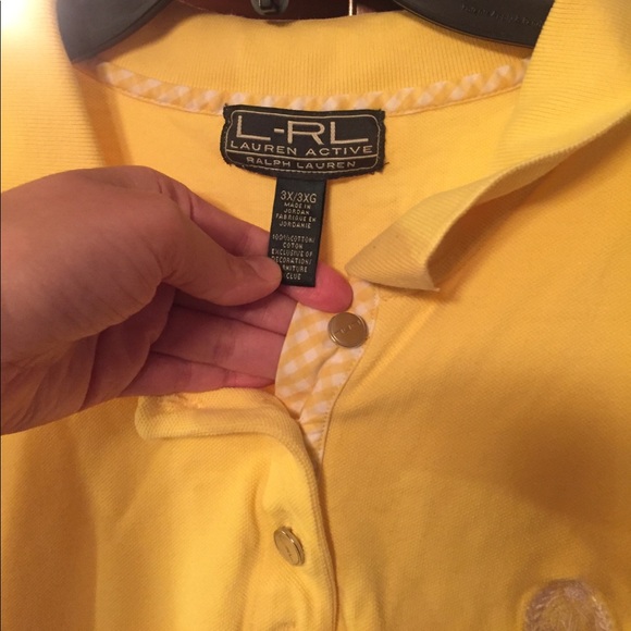 L-RL Polo in Beautiful Yellow size 3X - Picture 2 of 4