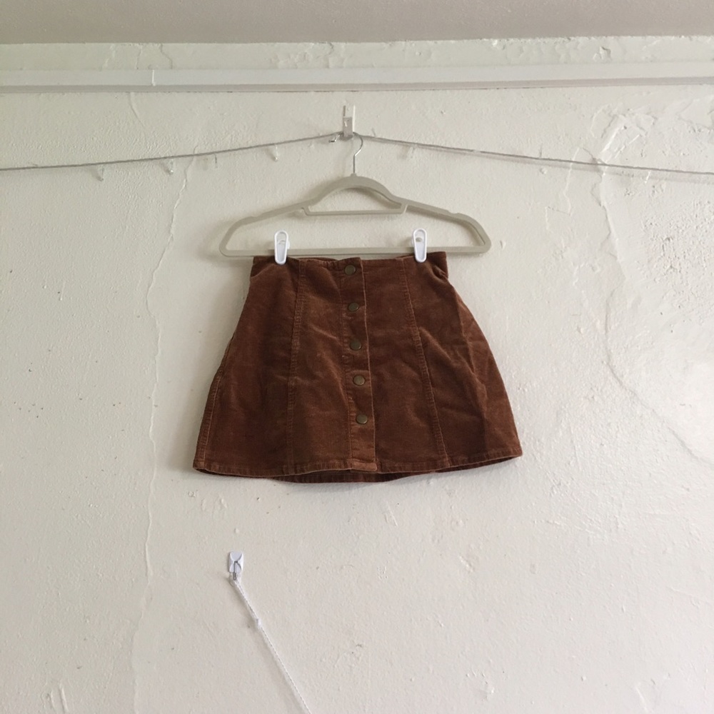 Need supply / farrow brown corduroy mini skirt