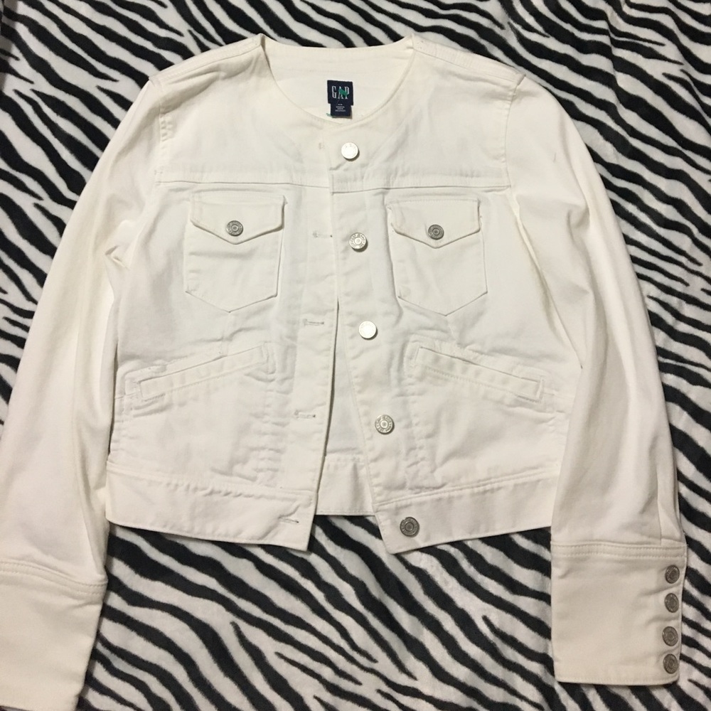 White Gap Denim Jacket XS