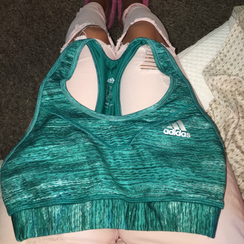 Turquoise Adidas Sports Bra  XS