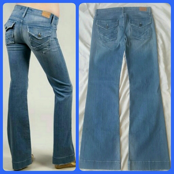 Goldsign Denim - New Goldsign Sunset Wide Leg Flare Jeans COSMOS