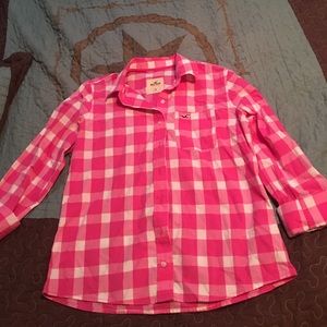 Hollister plaid button down