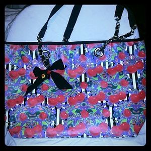 Betsy Johnson wild cherry tote