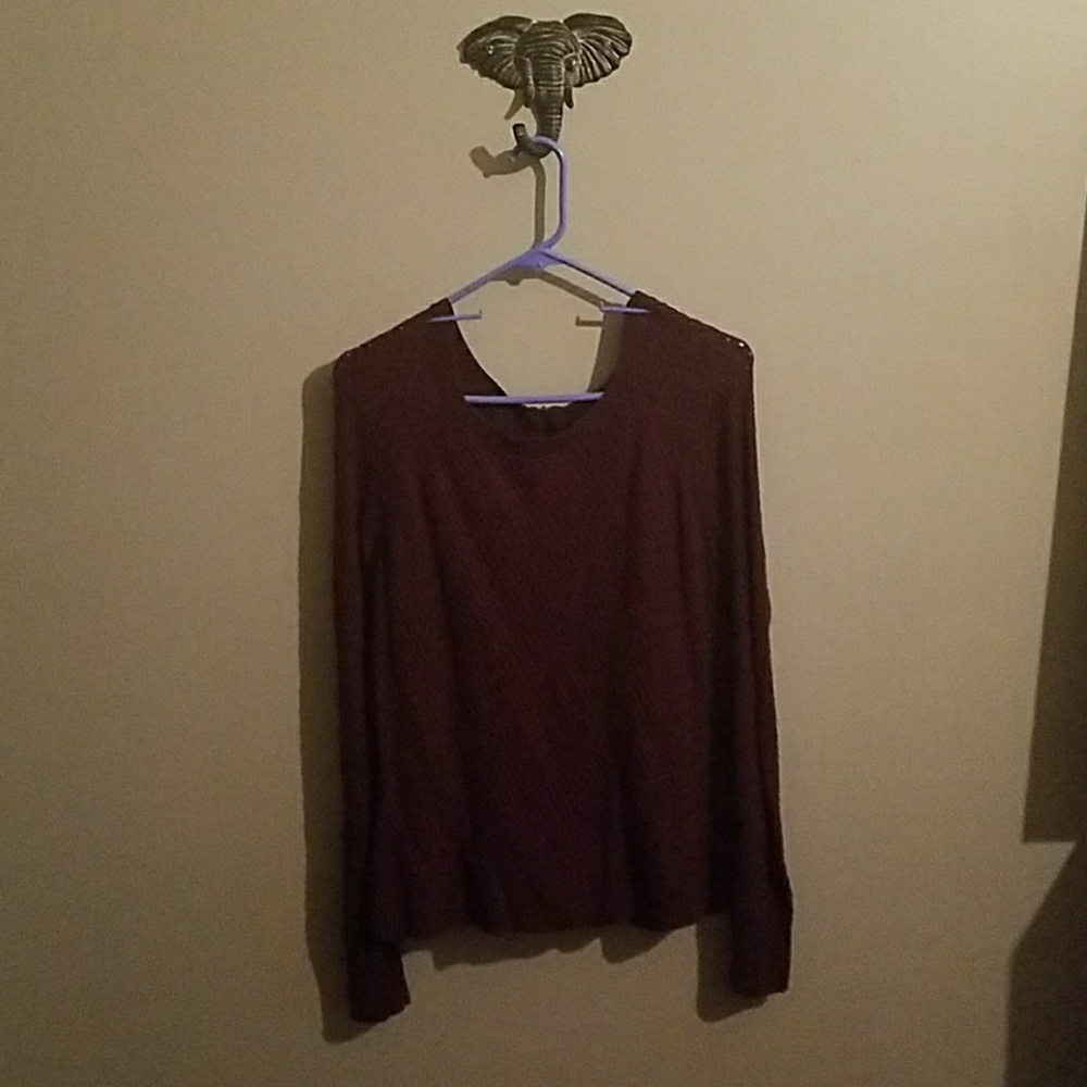 American Eagle purple zipper back sweater