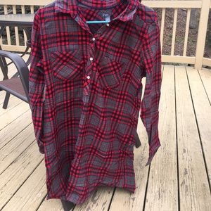 Flannel tunic