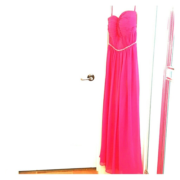 Bari Jay (style no. 916) Hot Pink Formal Gown - Picture 1 of 4