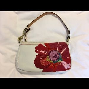 Coach poppy flower shoulder bag/clutch.
