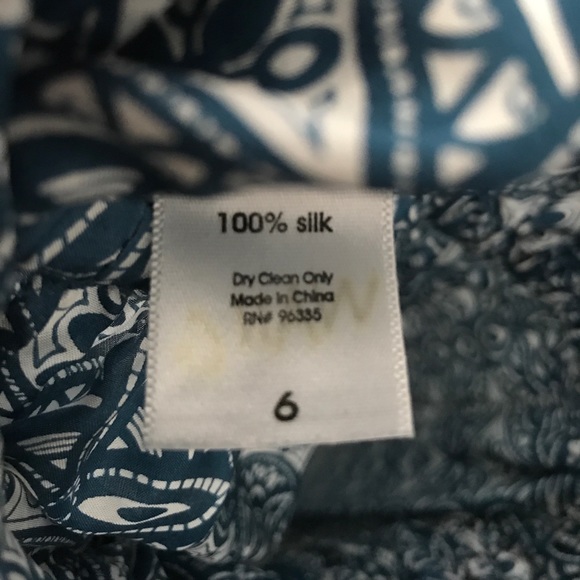 Susana Monaco Blue Printed Silk Dress - Picture 5 of 5